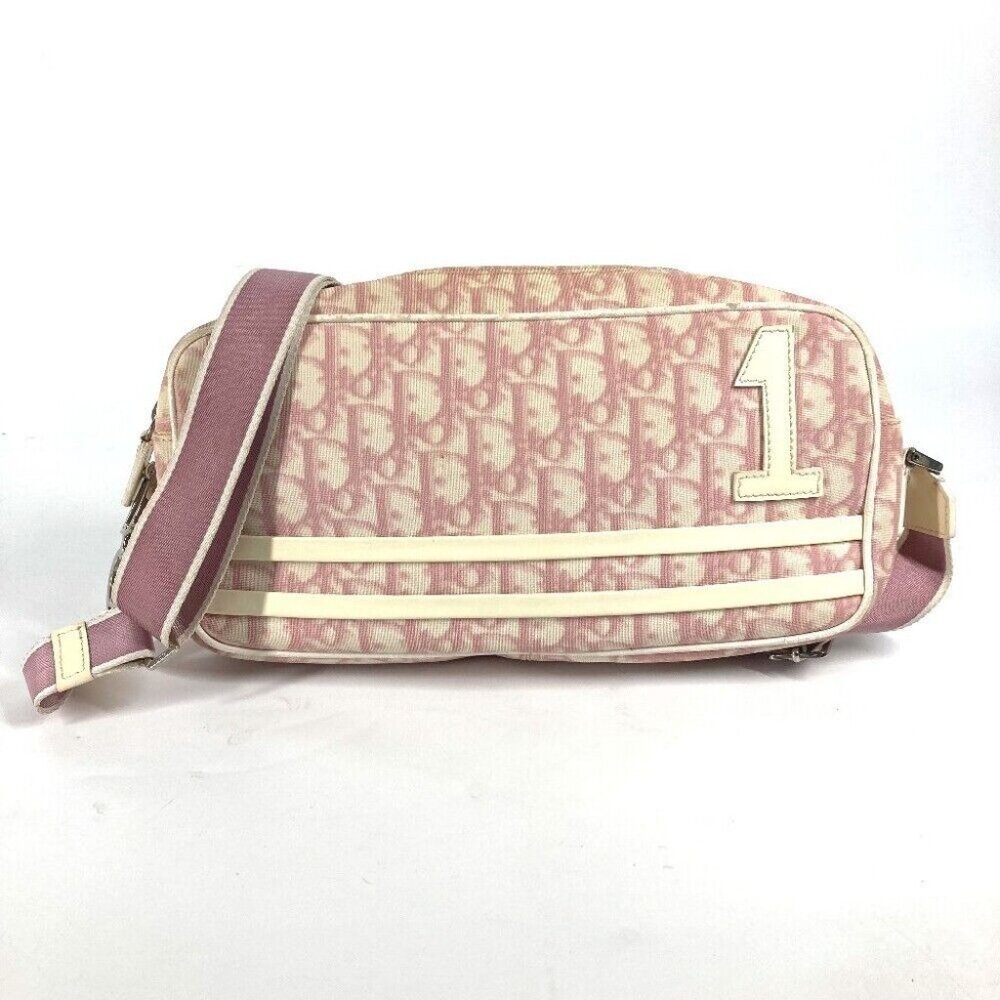 Dior Trotter NO1 Bag Pochette Crossbody Shoulder Bag PVC/Leather pink/White